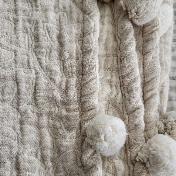 Cotton Jacquard throw blanket - Picture 3 of 4